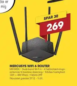 Punkt1 Mercusys wifi 6 router tilbud