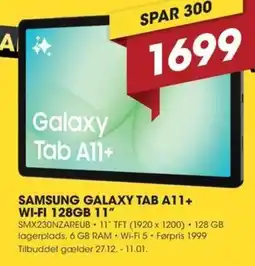 Punkt1 Samsung galaxy tab a11+ wi-fi 128gb 11" tilbud