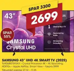 Punkt1 Samsung 43" uhd 4k smart tv (2025) tilbud