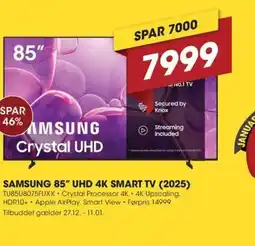 Punkt1 Samsung 85" uhd 4k smart tv (2025) tilbud