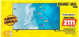 Power Thomson 4k smart google tv hdr10 forbedret billedkvalitet tilbud