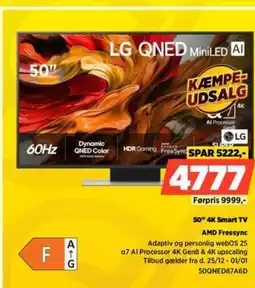 Power Lg 50" 4k smart tv amd freesync tilbud
