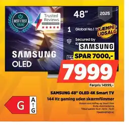 Power Samsung samsung 48" oled 4k smart tv 144 hz gaming uden skærmflimmer tilbud
