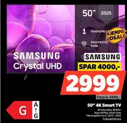 Power Samsung 50" 4k smart tv tilbud