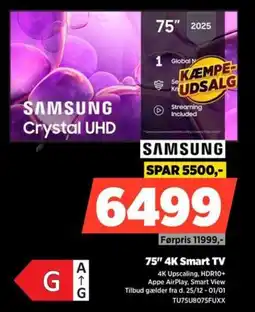 Power 75″ 4k smart tv tilbud