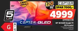 Power CEPTER 65" 4k qled google tv 120 hz panel tilbud