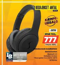 Power Stojreducerende hovedtelefoner Ekstrem komfort tilbud