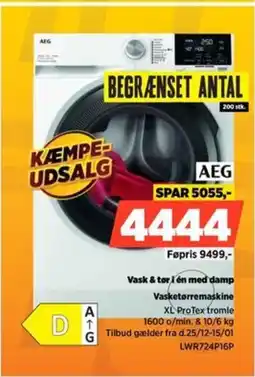 Power AEG Vask & tor i én med damp Vasketørremaskine tilbud