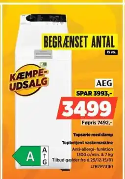 Power Topbetjent vaskemaskine Anti-allergi-funktion tilbud