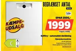 Power Beko selfdry-automatisk døråbning opvaskemaskine tilbud