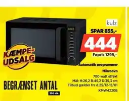 Power Automatik programmer Mikroovn tilbud