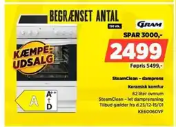 Power GRAM Steam Clean-damprens Keramisk komfur tilbud