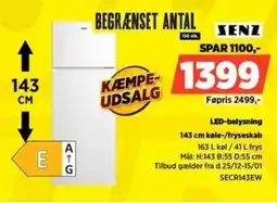 Power LED-belysning køle-/fryseskab tilbud