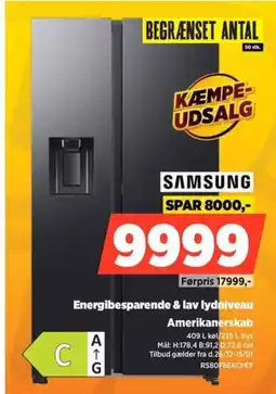 Power Energibesparende & lav lydniveau Amerikanerskab tilbud