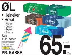 ABC Lavpris ØL - Heineken / Royal (kasse) tilbud
