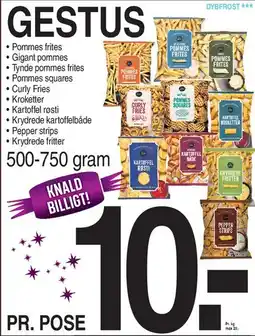 ABC Lavpris Gestus frosne kartoffelprodukter tilbud
