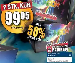 Thansen Rainbow - 100-shot effect battery tilbud