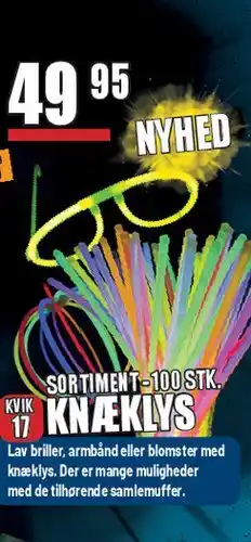 Thansen Knæklys - 100 stk. tilbud