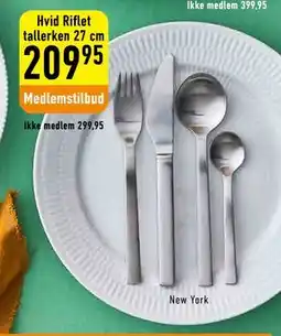 Imerco Hvid Riflet tallerken 27 cm tilbud