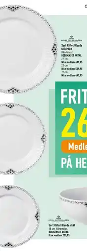 Imerco Sort Riflet Blonde tallerken, Medlemspris tilbud