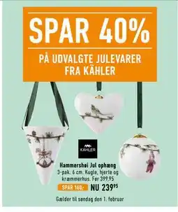 Imerco SPAR 40% PÅ UDVALGTE JULEVARER FRA KÄHLER tilbud