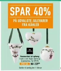 Imerco Hammershøi Jul ophæng tilbud