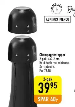 Imerco Champagnestopper tilbud