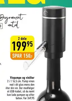 Imerco Vinpumpe og vinilter tilbud