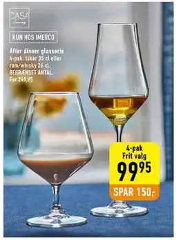 Imerco After dinner glasserie tilbud