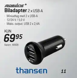 Thansen Biladapter tilbud