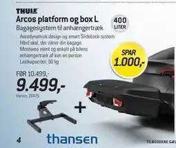 Thansen Arcos platform og box L tilbud