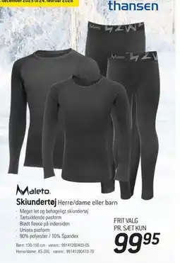 Thansen Skiundertøj tilbud