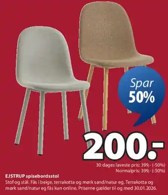 EJSTRUP spisebordsstol
