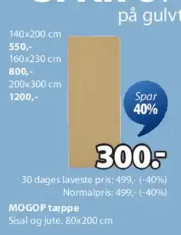 JYSK MOGOP tæppe tilbud