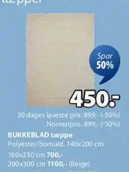 JYSK BUKKELBAD tæppe tilbud