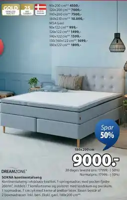 JYSK DREAMZONE SOKNA kontinentalseng tilbud
