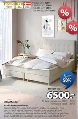 JYSK DREAMZONE NEVLA kontinentalseng tilbud
