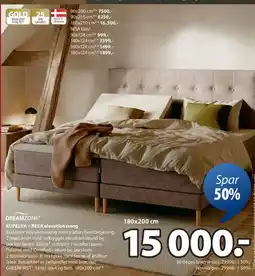 JYSK DREAMZONE® KUPELVA + RESA elevationsseng tilbud
