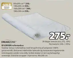 JYSK DREAMZONE rullemadras tilbud