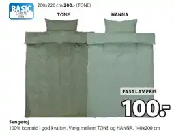 JYSK Sengetøj (TONE / HANNA) tilbud