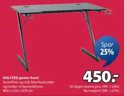 JYSK HALSTED gamer-bord tilbud