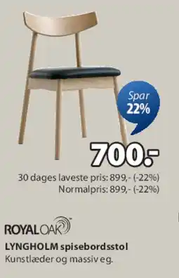 JYSK LYNGHOLM spisestol tilbud