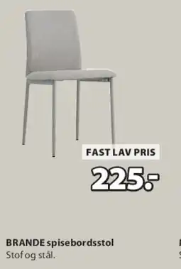 JYSK BRANDE spisestol tilbud