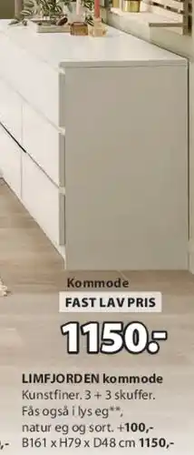 JYSK LIMFJORDEN kommode tilbud