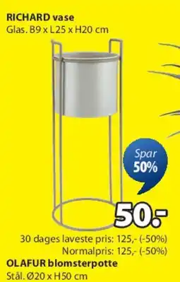 JYSK OLAFUR blomsterstativ tilbud