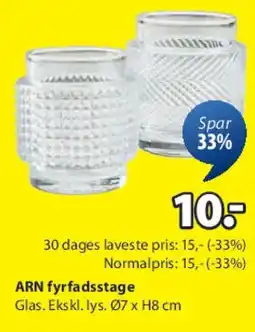 JYSK ARN fyrfadsstage tilbud
