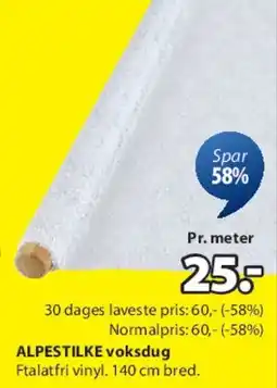 JYSK ALPESTLIKE voksdug tilbud