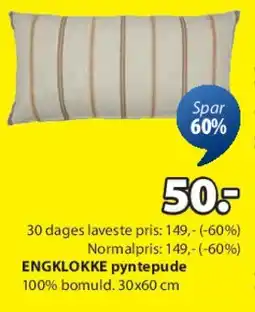 JYSK ENGKLOKKE pyntepude tilbud