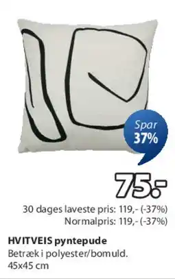 JYSK HVITVEIS pyntepute tilbud