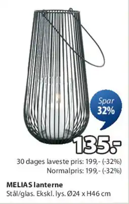 JYSK MELIAS lanterne tilbud